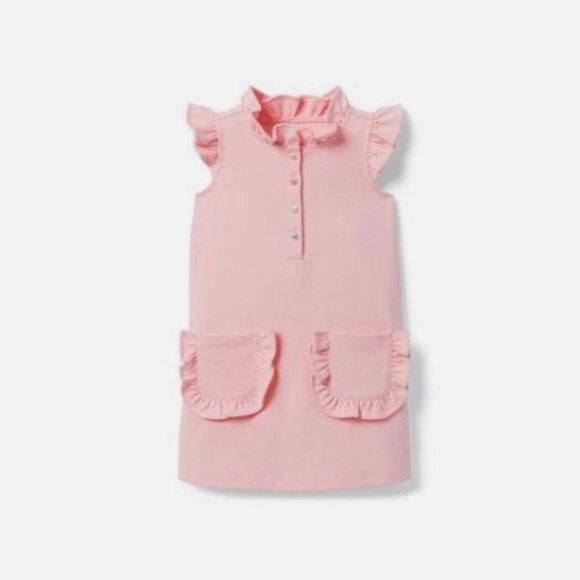 Janie and Jack Pink Pearl Shift Dress Diaper Set 6-12 Months - Picture 2 of 9